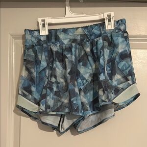 Blue Geometric Women's Shorts
